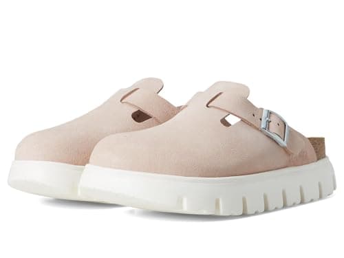 Image of Birkenstock Women's Boston Chunky Mules, Light Rose, 9-9.5 Narrow