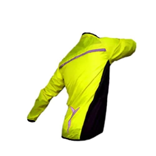 Image of CYCLING JACKET Hi Viz WATERPROOF WINDPROOF BREATHABLE HIGHLY VISIBLE CYCLING RIDING WALKING RUNNING SKATING HIGHLY VISIBLE (LARGE 23 inch pit to pit, YELLOW hi viz)