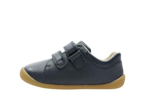 Image of Clarks Boy's Roamer Craft T Sneaker, Navy Leather, 4.5 UK Child Wide