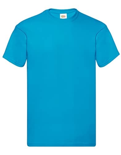 Image of Fruit of the Loom Men's Original T. T-Shirt, Azure, Large