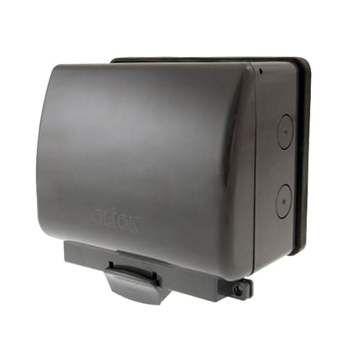 Image of Click OA036AG 'Aquip' Outdoor Weatherproof Socket IP66 2 Gang Double Pole 13 Amp
