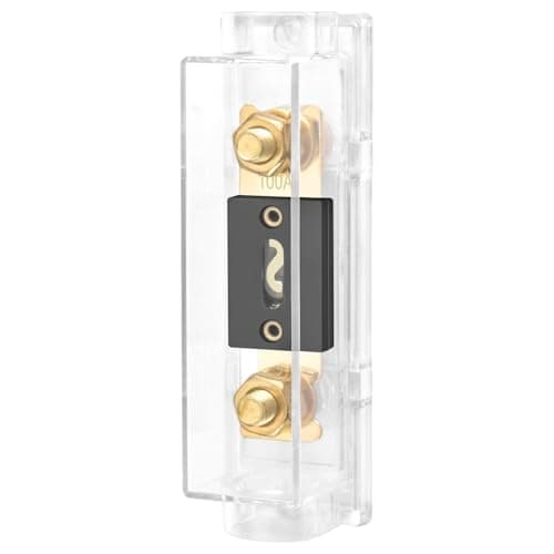 Image of Heschen Car Audio Video Stereo ANL Fuse Holder, 0/2/4 Gauge In and Out, with 100A ANL Fuse 1PCS