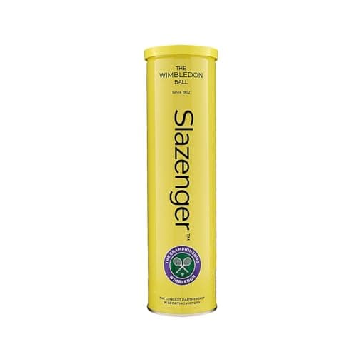 Image of Slazenger Wimbledon Tennis Balls Tube of 4 Yellow One Size