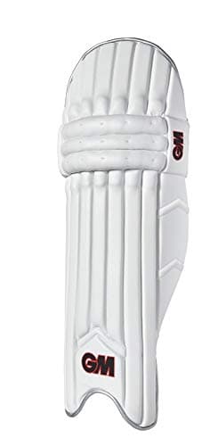 Image of Gunn & Moore GUNA4 Unisex Child Mythos 606 Batting Pad - White/Black/Red/Silver, JUNIOR LH