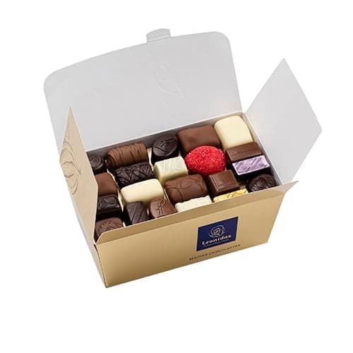 Image of Leonidas Belgian Chocolate Assortment Gift Box (1 kg, 56 pcs Approx) + 6-Piece Gift – Luxury Ballotin with Assorted Pralines, Ganaches & Creams Premium Belgian Chocolatier Gift for Celebration