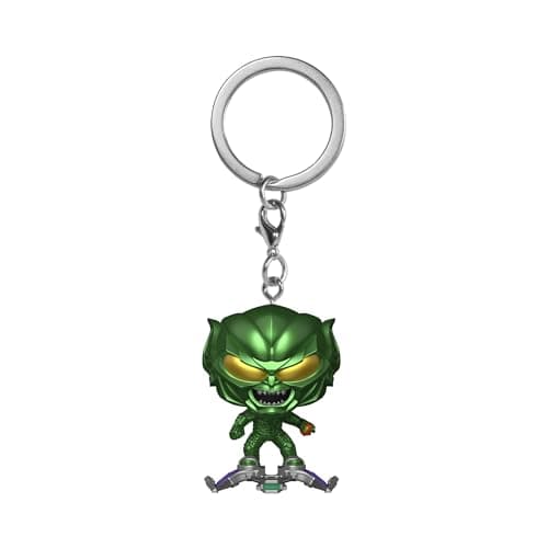 Image of Funko Pop! Keychain: Spiderman No Way Home 2021 - Green Goblin - GG With BMB - Spider-man Novelty Keyring - Collectable Mini Figure - Stocking Filler - Gift Idea - Official Merchandise - Movies Fans