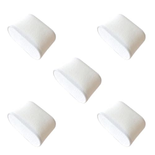 Image of SHINEOFI 5pcs White Flannel and Sponge Watch Display Pillows with Sturdy Plastic Embryo Core, Soft Texture and High Elasticity for Jewellery Collection and Bracelet Protection