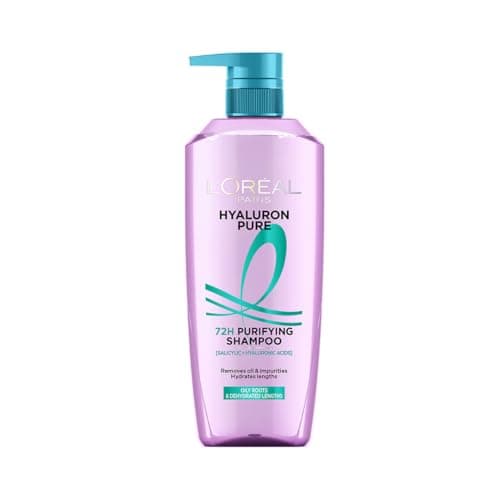Image of L’Oréal Paris Hyaluron Pure 72H Purifying Shampoo, For oily scalp & dry hair with salicylic and hyaluronic acid, 800 ml