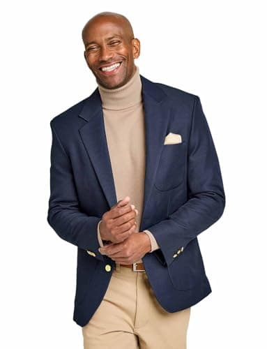 Image of Mens Single Breasted Classic Oxford Blazer-Tailored/Full Fitting (Size: 38) (Colour: Navy)