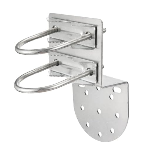 Image of Bingfu Antenna Pole Mount Bracket to Wall Mast Clamp Anti-Rust Hardware Accessories Bracket Holder for Outdoor Home Antenna Pole Holder/Mount Kits