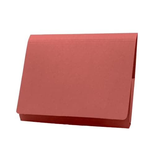 Image of Exacompta - Ref PW3-REDZ - Guildhall - Pocket Wallet, 14x10" / 350 x 242mm, 315gsm Heavyweight Premium Quality Manilla, A4 & Foolscap, Blue Angel Certified - Red, Pack of 50