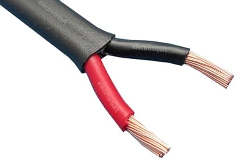 Image of electrosmart 2 Core Twin Red/Black Copper Automotive Auto Boat Marine Cable Wire 2 x 2.5mm Thin Wall Flat Stranded 12V 24V 29 Amp (10m)