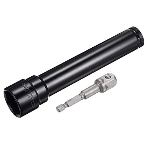 Image of sourcing map 1/2" Drive Socket Accessory Set, 32mm Deep 6-Point Impact Socket 8" Length and 1/4" Hex Shank Adapter