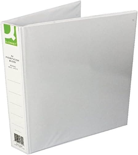 Image of Q-Connect KF01329Q Presentation 40mm 4D Ring Binder A4 White (Pack of 6)