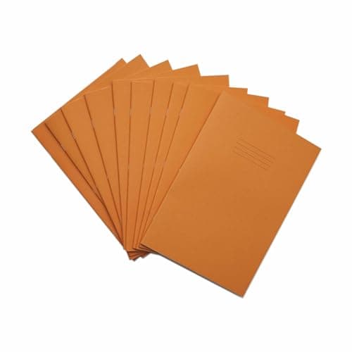 Image of Rhino A4 Exercise Books, 64-Page / 15mm Lined Paper Notebook, 10-Pack, Office & School Stationery Supplies, Orange