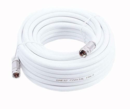 Image of Mast Digital Smedz 5 m RG6 Satellite TV Coax Cable Extension Kit with Fitted Compression F Connectors for Sky HD, Freesat & Virgin - White YCAB02H/1