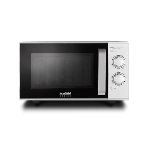 Image of CASO Design MG25 Ecostyle Ceramic 900W Microwave + Grill, 25L Capacity, Intuitive Rotary Controls, 30-Minute Timer, Flatbed Microwave with 5 Power Level, Sliding Rack, Easy Clean