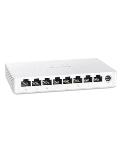 Image of BrosTrend 8 Port 2.5Gb Ethernet Switch, Multi-Gigabit Unmanaged Network Switch for Gaming Office Home NAS PC, 2.5G Ethernet Splitter Hub Plug & Play, Fanless, Desktop Wall-Mount, Lifetime Protection