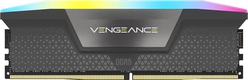 Image of CORSAIR VENGEANCE RGB DDR5 RAM 16GB (1x16GB) Up to 6000MHz CL36-44-44-96 1.35V AMD EXPO Intel XMP 3.0 Desktop Computer Memory – Grey (CMH16GX5M1E6000Z36)