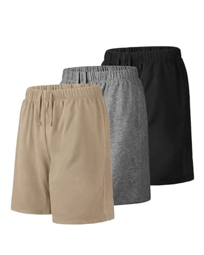 Image of Liloak Mens 7" Lounge Shorts Multipack Cotton Shorts with Pockets for Casual Wear and Workout