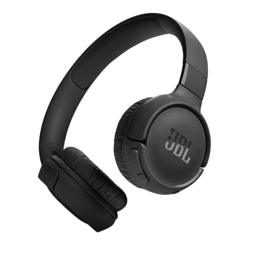Image of JBL Tune 520 BT Wireless On-Ear Headphones with JBL Pure Bass Sound, Bluetooth 5.3, Hands-Free Calls and 57-Hour Battery Life, Black