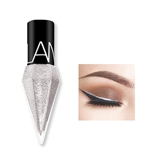 Image of MEITREND Liquid Eyeliner Glitter Eye Liners Kit,Shiny Diamond-Shape Waterproof Eyeliner Pigment Colorful Eye Shadow Quick Dry Shimmer Silver Gold Beauty Cosmetics Makeup For Women