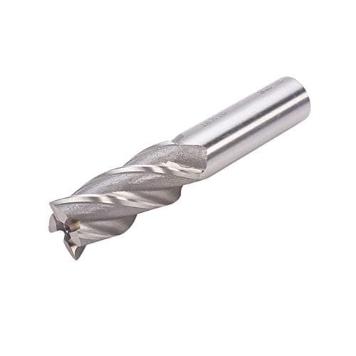 Image of Utoolmart 18mm Cutting Dia Four Flutes Straight Shank End Mill Cutter HSS-AL Spiral Bits Cut Assembled On Milling Machines for Acrylic Wood PVC MDF 1pcs