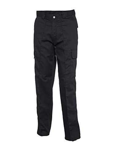 Image of Mens Cargo Combat Work Trousers Sizes 28"- 52" Workwear Pants (34"W - 29" Short Leg, Black)