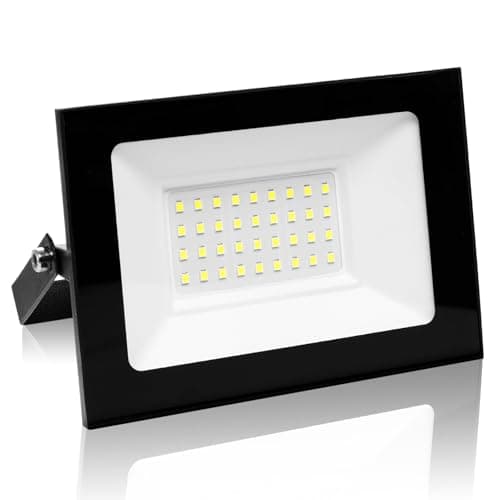 Image of papasbox 30W Led Floodlight Outdoor, 3000LM LED Security Lights,6500K Cool White Incandescent Lamp Equivalent,Waterproof IP66 Wall Light Outdoor Lights for Garage Patio Backyard Front Yard Garden