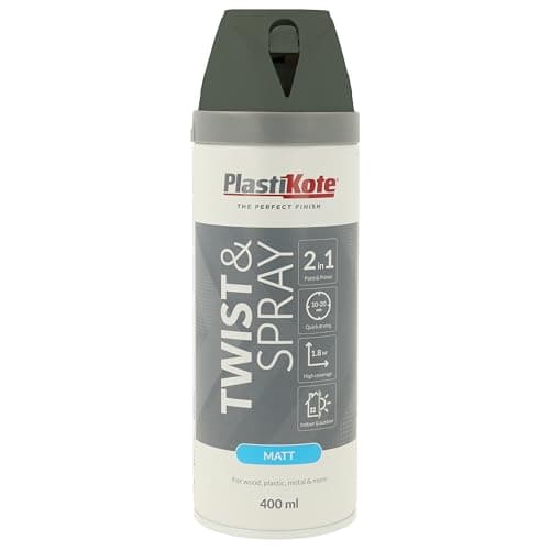 Image of Plastikote Twist & Spray Matt 400ml Quartz Grey