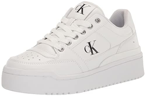 Image of Calvin Klein Women's Alondra Sneaker, White 142, 4 UK