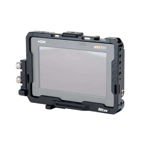 Image of Nitze Monitor Cage for Blackmagic Video Assist 5" 12G / 3G, with HDMI and USB-C Cable Clamps - JT-B01A