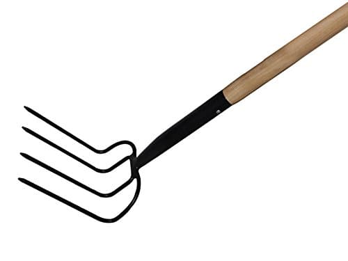Image of Faithfull FAIMANDRAG Manure Drag Solid Socket 4 Prong - 175cm (72in) Handle