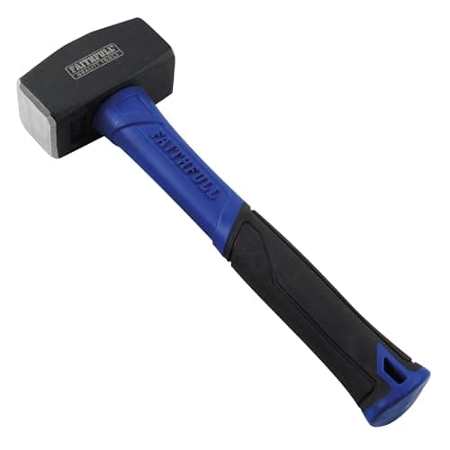 Image of Faithfull Fibreglass Shaft Club Hammer 1.1kg (2.1/2lb) – High-Strength Fibreglass Handle with Powder-Coated Steel Head & Ergonomic Non-Slip Grip for Masonry, Light Demolition & General Site Work