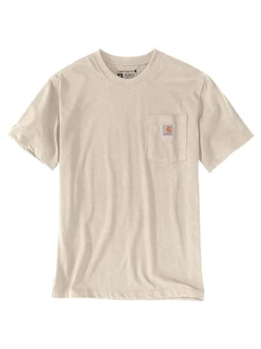 Image of Carhartt Men's Relaxed Fit Heavyweight Short-Sleeve K87 Pocket T-Shirt Work Utility, White, L