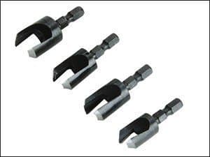 Image of Faithfull Set 4 Plug Cutters 7mm No 6 8mm No 8 10mm No 10 & 12mm No 12