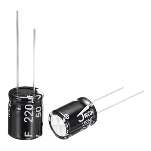 Image of sourcing map 220uF 50V 10x13mm Electrolytic Capacitor, Radial Leads Aluminum Capacitors for TV, LCD Monitor, VCD, 15Pcs