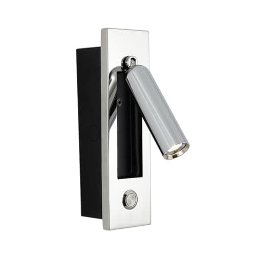 Image of Recessed Wall Mounted Reading Light Sconce, 3W LED Warm White 3000K, 350° Rotatable & 90° Foldable, Hardwired Embedded Bedside Lamp