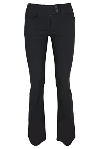 Image of Lovetoenvy Ladies Black Bootcut Stretch School Work Trousers 31in Leg (16, 2 Button Boot Leg Trouser 31" Leg)