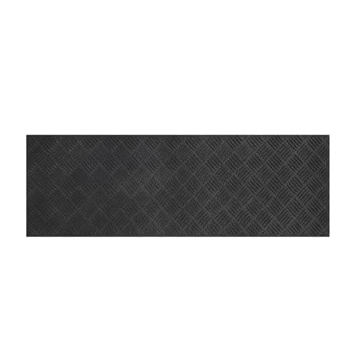 Image of Nicoman Rubber Doormat, Non-Slip Deckplate Surface, Low-Profile, Heavy-Duty Water-Resistant, Indoor Outdoor Entrance Patios Garden Garages (Black, 75cm x 25cm)