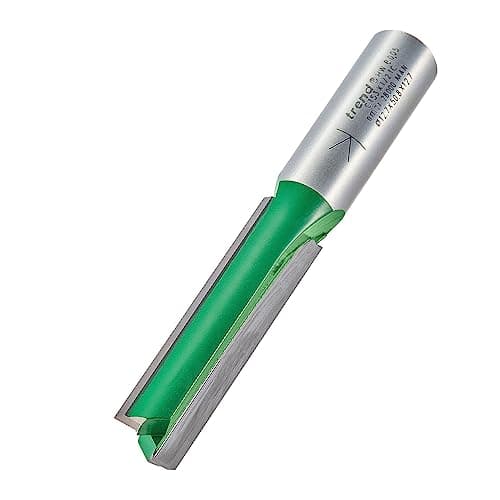 Image of Trend CraftPro Straight Flute Two Flute Router Cutter, 1/2 Inch Shank with 12.7mm Cut Diameter and 50mm Cut Length, Carbide Tipped, C153X1/2TC