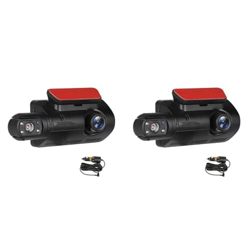 Image of Ynusgeyx 2X Dual Dash Cam Front and Inside 1440P+1080P Car Black Box Dash Camera 3 Inch IPS Camera Recorder Night Vision