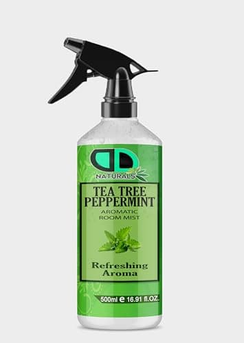 Image of Tea Tree & Peppermint Aromatic Room Spray | Air Freshener for Home, Car & Office, Long-lasting Fragrance, Smoke free, Non-Toxic, Pillow Mist Spray 500ml