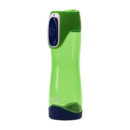 Image of Contigo Swish Autoseal Water Bottle, Large BPA Free Drinking Bottle, Leakproof Gym Bottle, Ideal for Sports, Running, Bike, Running, Hiking, Citron/Cobalt, 500 ml