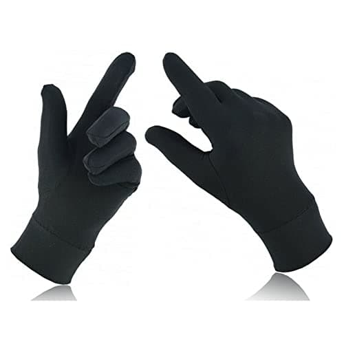 Image of Swift Wear Thin Silk Liner Inner Gloves Bike Motorcycle Skiing Cycling Walking Winter Thermal Gloves (M, Black)