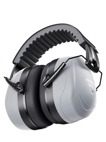 Image of SilentPro™ Ear Defenders for Adults, SNR 33dB Passive Hearing Protection Earmuffs, EN 352-1:2020 Certified (CE),Comfortable, Foldable & Adjustable for Construction, DIY,Gardening and Mowing(Grey)
