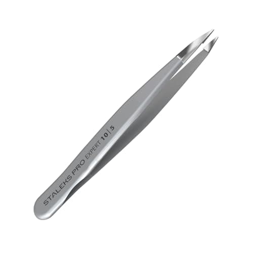 Image of Ingrown Hair Tweezers - STALEKS PRO - Type 5 - Pinpoint Tip Tweezer - Surgical Stainless Steel - Durability - Precision - Handmade - for Experts - and Professionals.