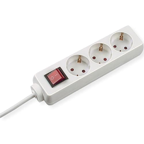 Image of BACHMANN Power Strip with Switch 3x Sockets White
