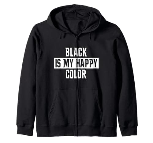 Image of Black Is My Happy Color Zip Hoodie