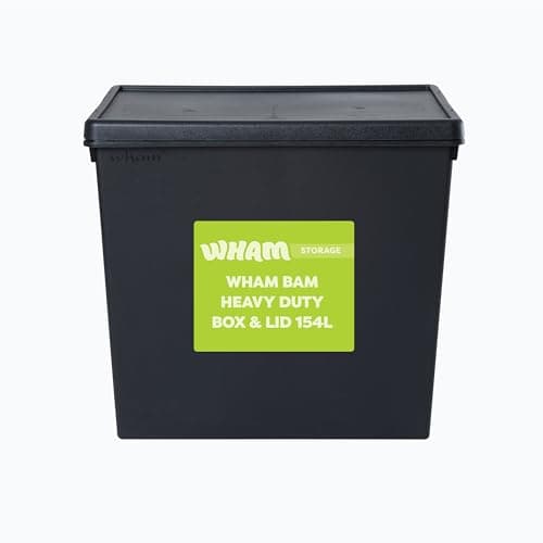 Image of Wham Bam 154L Heavy Duty Boxes with Lids | Eco-Friendly Storage | Ideal for Tools, DIY & Outdoor Gear | 100% Recycled Plastic | Made in UK